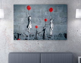 Wallity Lienzo Decorativo Banksy WY127 (70 x 100 cm)
